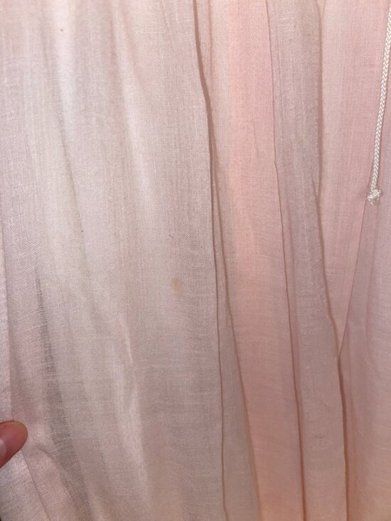 Authentic Gunne Sax Dress Pink w Lace, Pearls, Long Sleeve 1980s Prairie Gown - Picture 2 of 10